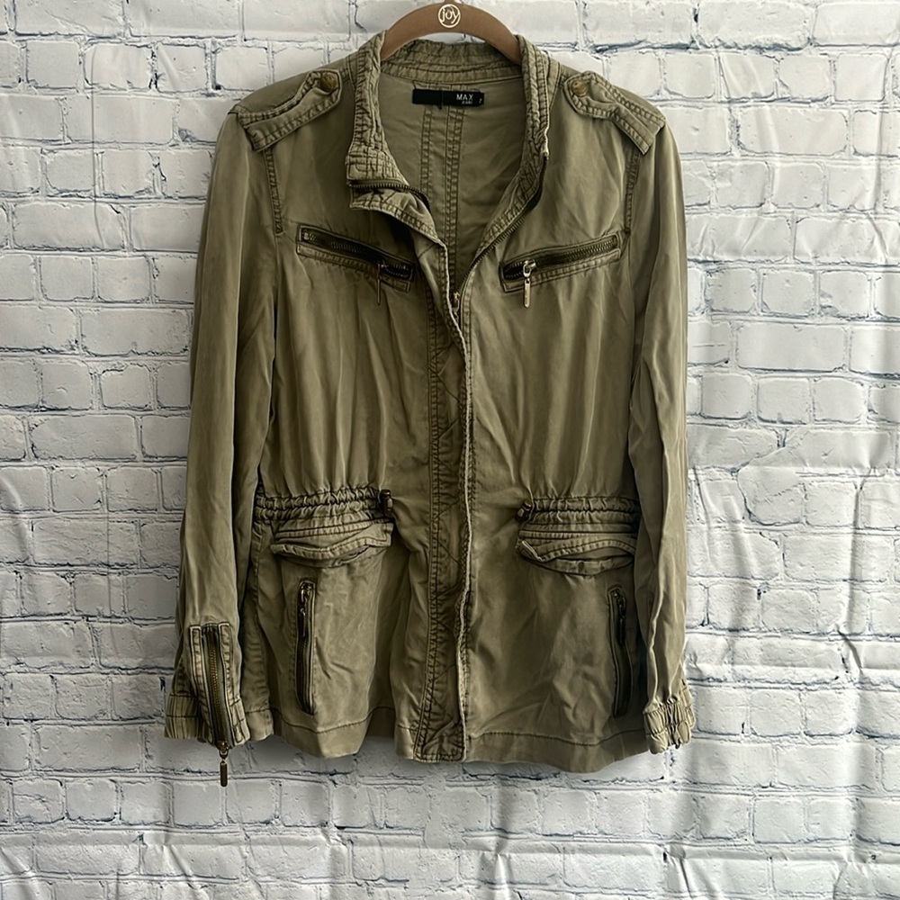 Max jeans, army,‎ green combat, lightweight jacket women’s size small
